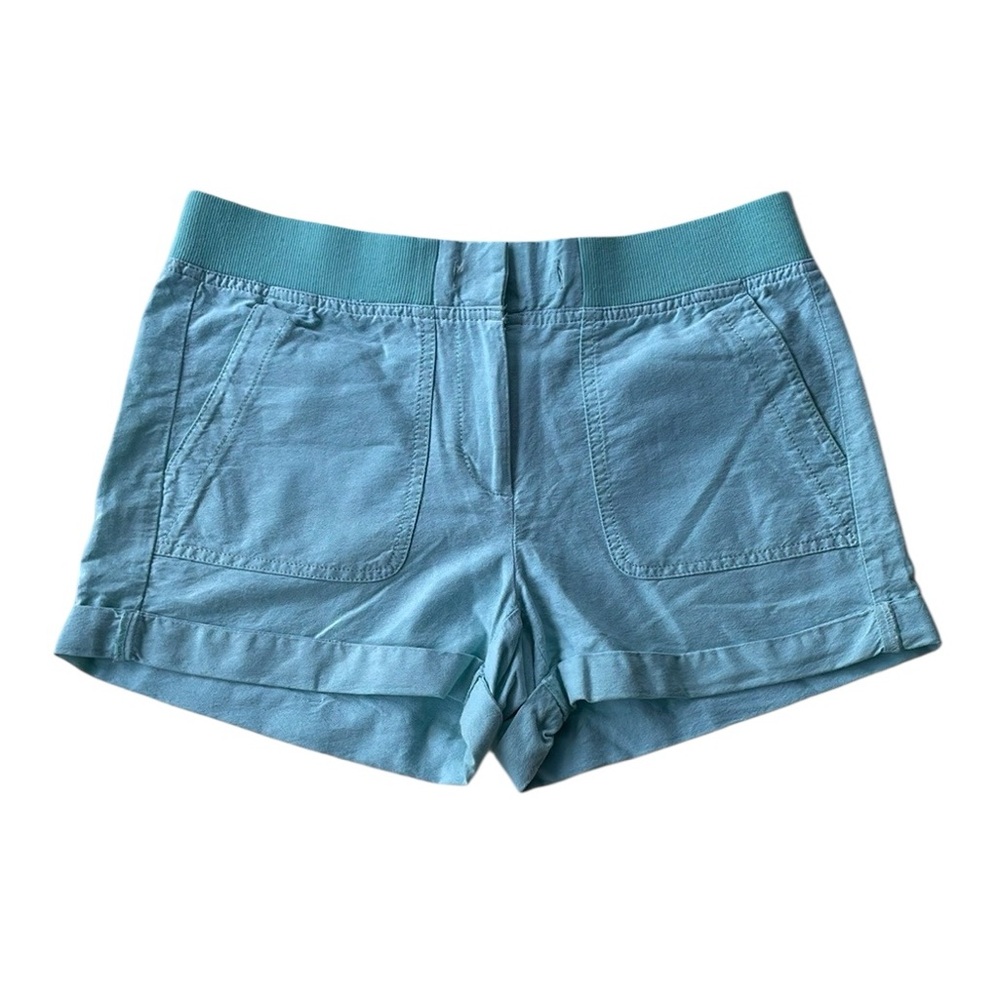 LOFT WOMENS SEAFOAM GREEN COTTON SHORTS SIZE 4